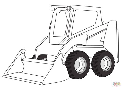 skid steer color|printable construction vehicle coloring pages.